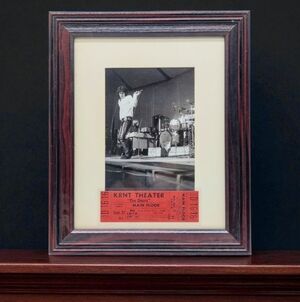 Vintage The Doors KRNT Photo Ticket Concert  Framed - Brown